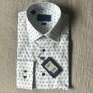 David Donahue Button Down Dress Shirt with Tags - MSRP $135